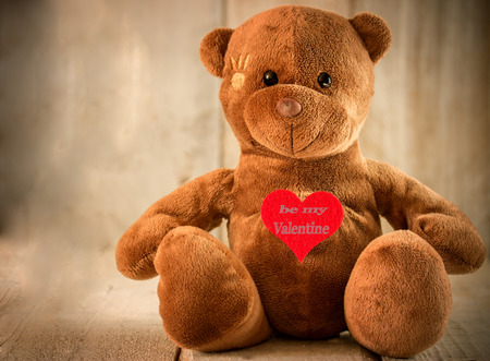 cute teddy bear for valentine's dayの写真素材