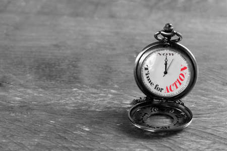 time for action - motivational imageの写真素材