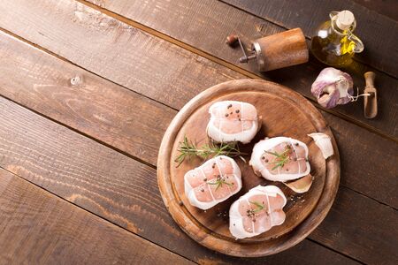 paupiettes de dinde, turkey rouladeの写真素材