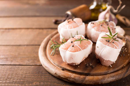 paupiettes de dinde, turkey rouladeの写真素材