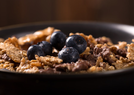 Muesli with blueberry and honey - healthy breakfast の写真素材