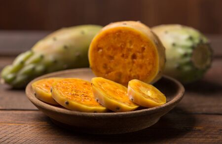 Opuntia ficus indica - cactus fruit の写真素材