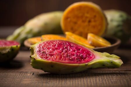 Opuntia ficus indica - cactus fruit の写真素材