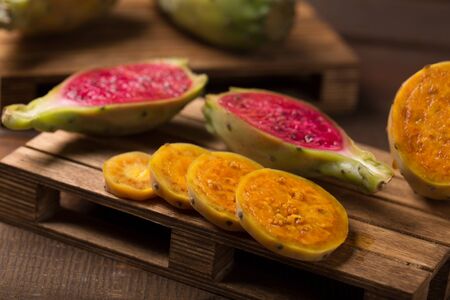 Opuntia ficus indica - cactus fruit の写真素材