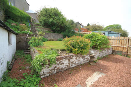 view of the back gardenの写真素材