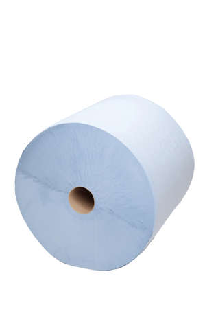 industrial sized roll of blue tissue paper for cleaning spillages in the kitche, garage, clinic or salon work environment.の写真素材