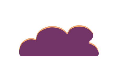 Violet cloud storage on white background. Vector illustration.のイラスト素材