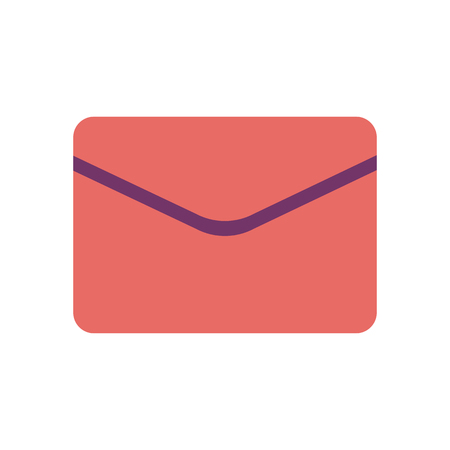 Colored envelope isolated on white. Mail sign in flat style.のイラスト素材