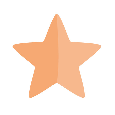 Vector star symbol with shadow. Isolated on whiteのイラスト素材