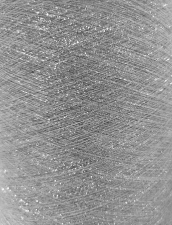 yarn in close-up as a background,gray with a metallic sheen of colorの写真素材