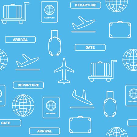 Seamless background on airport theme for your designのイラスト素材