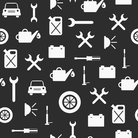 Seamless background on car repair theme for your designのイラスト素材