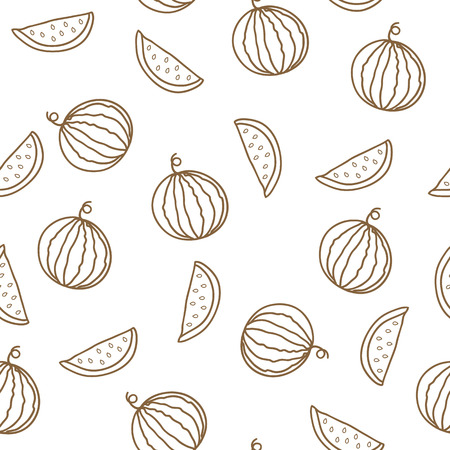 Seamless backgrounds with hand drawn watermelons for your designのイラスト素材