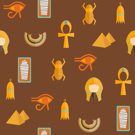 Seamless background on ancient Egypt theme for your designのイラスト素材