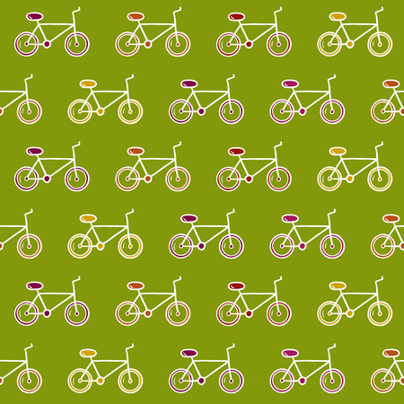 Seamless background with hand drawn bikes for your designのイラスト素材