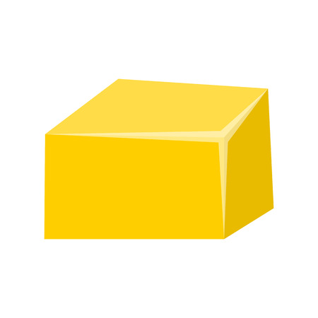 Vector illustration with cartoon butter icon. Food diary breakfast objectのイラスト素材