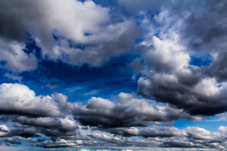  A lot of Amazing cumulus clouds, Canadaの写真素材