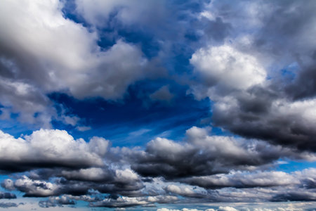  A lot of Amazing cumulus clouds, Canadaの写真素材