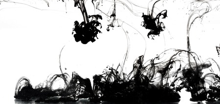 water and black ink lines on white