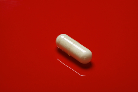 pills isolated on white backgroundの写真素材