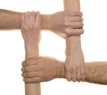 Interlocked hands