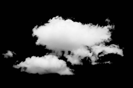 white cloud isolated over black sky. Design elementsの写真素材