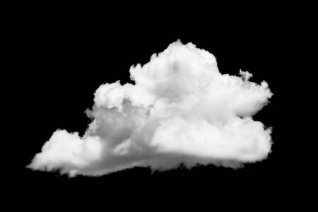 white cloud isolated over black sky. Design elementsの写真素材
