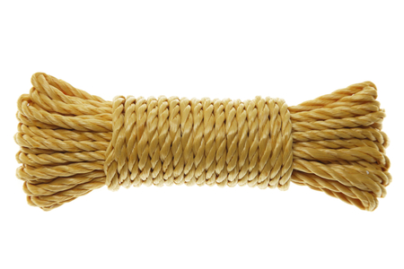roll of rope isolated on whiteの写真素材