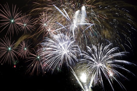 Fireworks over the city