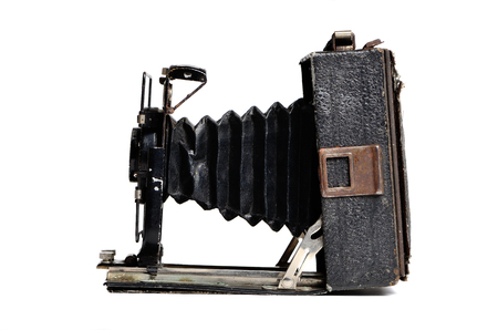 old camera on the white backgroundの写真素材