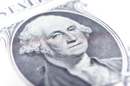 Washington eyes on the noteの写真素材
