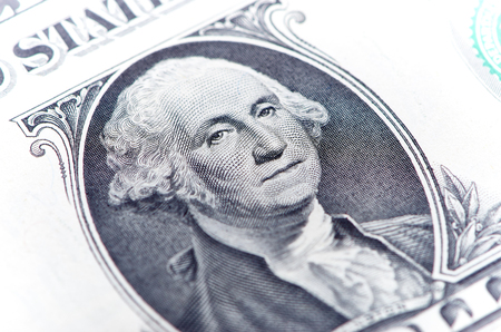 Washington eyes on the noteの写真素材