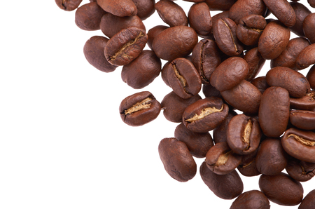 coffee beans in the cornerの写真素材