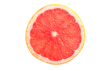 slice of grapefruit on the whiteの写真素材