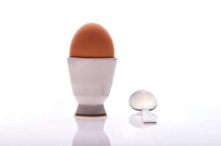 Egg on a stand with a spoon
