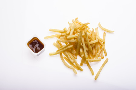 French fries with ketchupの写真素材