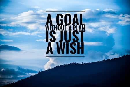 Inspirational quote by unknown source on vintage blue sky and light cloud backgroundの写真素材