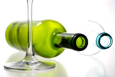 Bottles and glassの写真素材