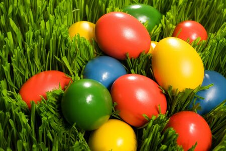 Easter Eggs in Grass