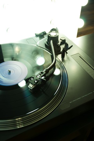 Vinyl player with backlight