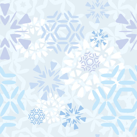 Light seamless snowflakes pattern tileのイラスト素材