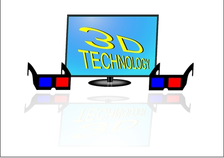 3d tv technologyのイラスト素材