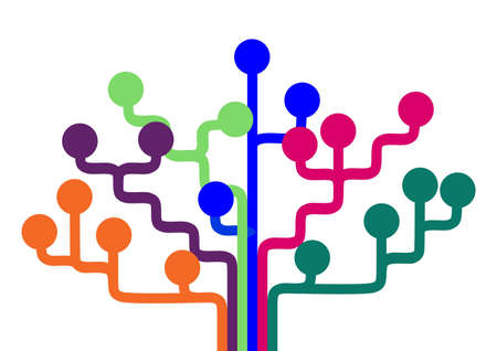 Color icons for your tree as an illustrationのイラスト素材