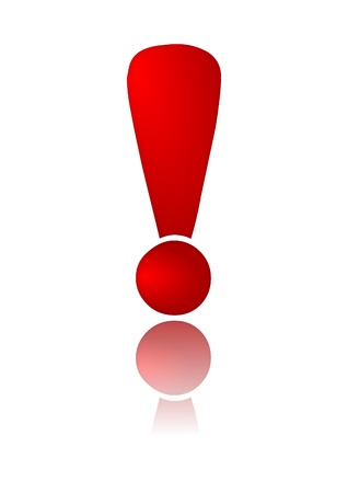 Red exclamation markのイラスト素材