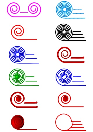 Etiquette in the shape of shells for your logoのイラスト素材