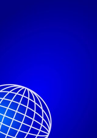 A simple globe on a blue background - illustrationのイラスト素材