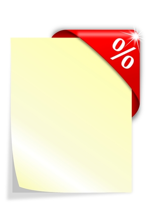 Corner plate with a percent sign - vectorのイラスト素材