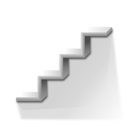 Shelf in the shape of stairs on a white background - vectorのイラスト素材