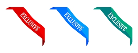 Color triangles with the word exclusive vectorのイラスト素材