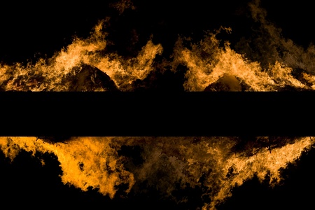 Set of fire backgrounds on blackの写真素材